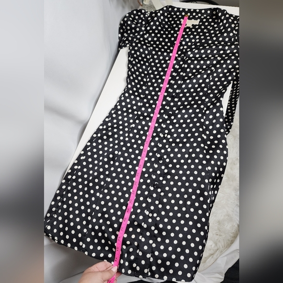 Michael Kors Black and White Polka Dot Dress/Shirtdress XXS (FAST SHIPPING) - Picture 8 of 8